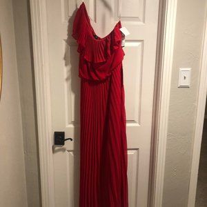 Red Xscape one shoulder dress